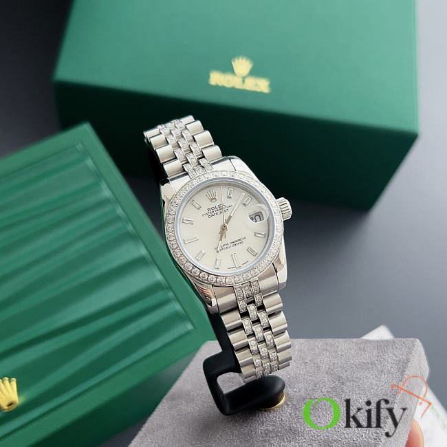 Okify Rolex Datejust 31mm Silver Watch With Diamond 27972 - 1