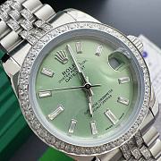 Okify Rolex Datejust 31mm Silver Watch Green Dial With Diamond 27973 - 6