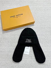 Okify Louis Vuitton Black Knitted Mohair Rabbit Ear Hat - 6