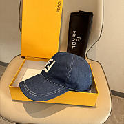 Okify Fendi Denim Blue Baseball Cap  - 2