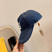 Okify Fendi Denim Blue Baseball Cap  - 6