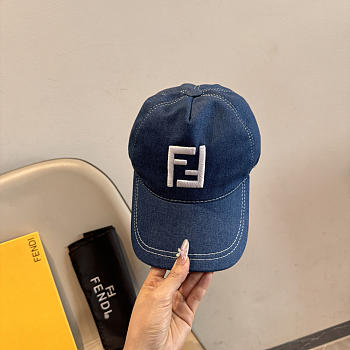 Okify Fendi Denim Blue Baseball Cap 