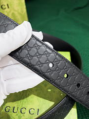 Okify Gucci Black Belt Black Hardware 4cm  - 5