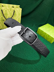 Okify Gucci Black Belt Black Hardware 4cm  - 2