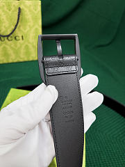 Okify Gucci Black Belt Black Hardware 4cm  - 3