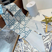 Okify Dior Blue Silk Twilly Scarf 105x6cm - 5