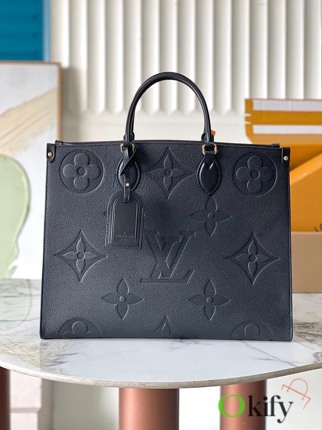 Okify Louis Vuitton OnTheGo GM Bag Black M44925 41x34x19cm - 1