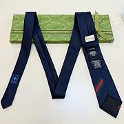 Okify Gucci Dark Blue Bee Tie - 5