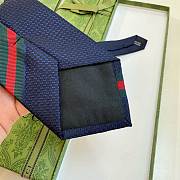 Okify Gucci Dark Blue Bee Tie - 6