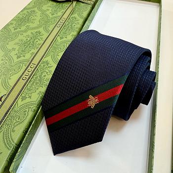 Okify Gucci Dark Blue Bee Tie