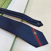 Okify Gucci Dark Blue Bee Tie - 2