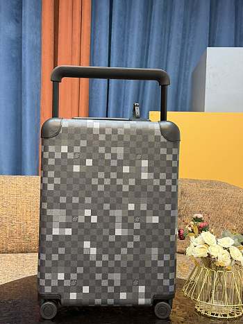 Okify Louis Vuitton Black Mosaic Camouflage Checkerboard Carry-on Suitcase M15100 50x36x18cm