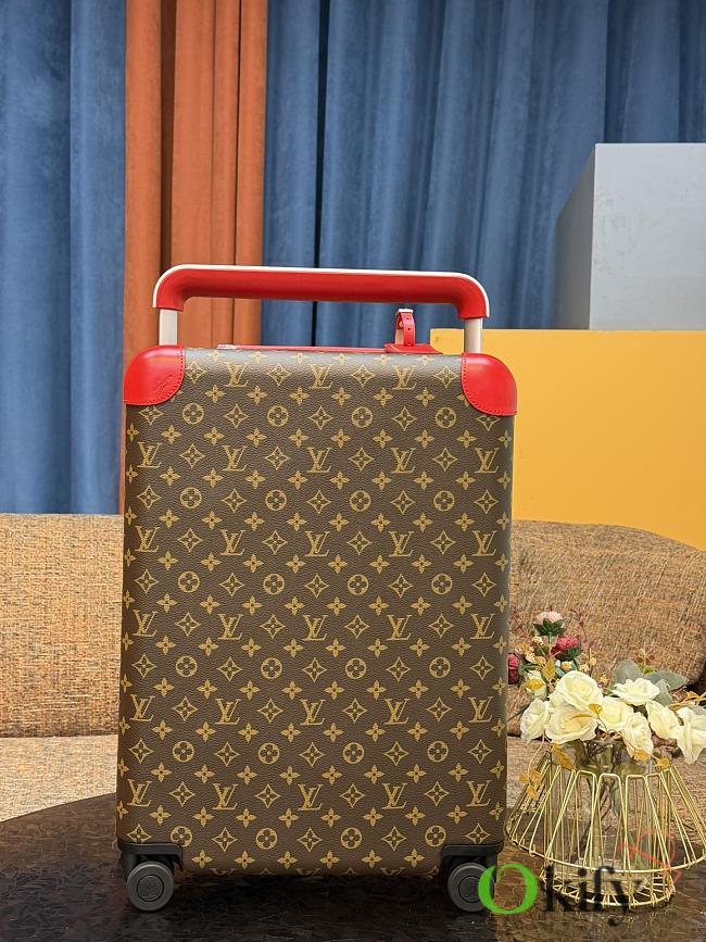 Okify Louis Vuitton Brown And Red Monogram Carry-on Suitcase M12611 50x36x18cm - 1