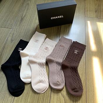 Okify CC Set Of 5 Cashmere Mid Calf Socks
