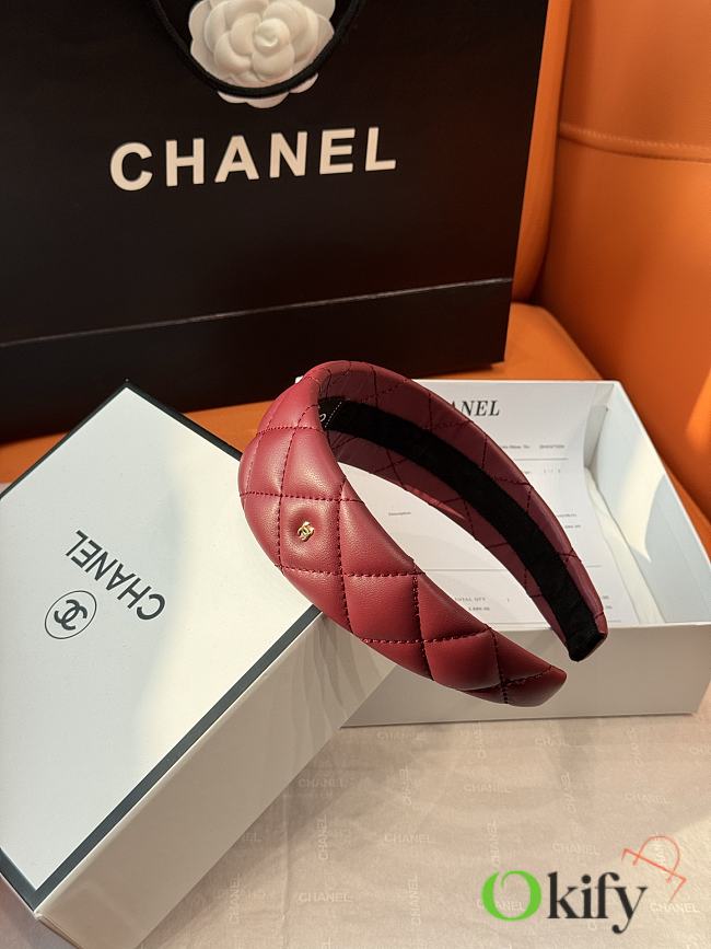Okify CC Burgundy Wide Headband  - 1