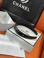 Okify CC Black Narrow Headband Gold Hardware - 3