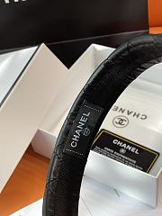 Okify CC Black Narrow Headband Silver Hardware - 3