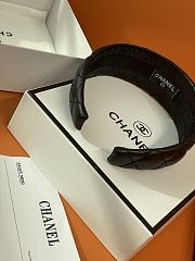 Okify CC Black Wide Headband Silver Hardware - 5