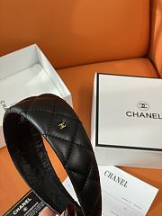 Okify CC Black Wide Headband Gold Hardware - 3