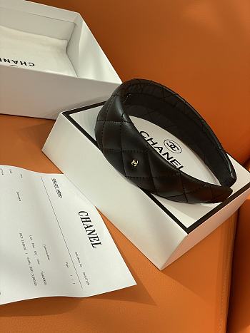 Okify CC Black Wide Headband Gold Hardware