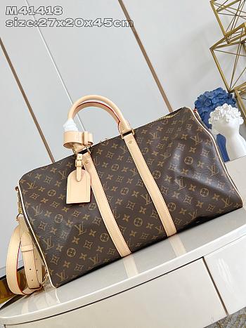 Okify Louis Vuitton Keepall 45 Monogram Bag Brown M41418 45x27x20cm