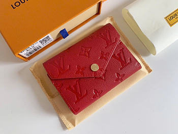 Okify Louis Vuitton Victorine Red Monogram Wallet M41938 12x9x2cm