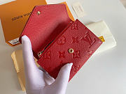 Okify Louis Vuitton Victorine Red Monogram Wallet M41938 12x9x2cm - 4