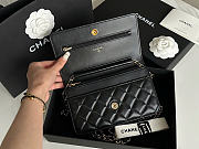 Okify CC Wallet On Chain Bag Black Lambskin Gold Hardware 19.5x13x3.5cm - 4