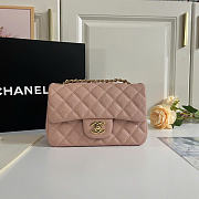 Okify CC Classic Flap Bag Pink Caviar Gold Hardware 20cm - 1