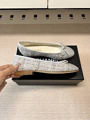 Okify CC Gray Tweed Ballet Shoes - 3