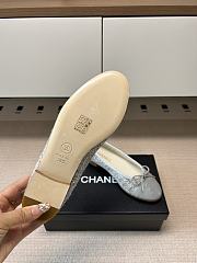 Okify CC Gray Tweed Ballet Shoes - 2