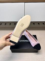 Okify CC Pink Tweed Ballet Shoes - 4