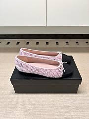 Okify CC Pink Tweed Ballet Shoes - 6