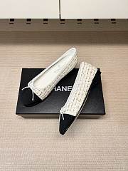 Okify CC White Tweed Ballet Shoes - 2