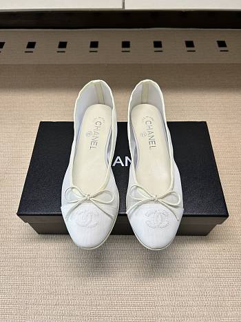 Okify CC White Mesh Ballet Shoes 