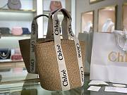 Okify Chloe Woody Large Basket Bag White 48x28x28cm - 5
