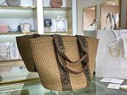 Okify Chloe Woody Large Basket Bag Beige 48x28x28cm - 4