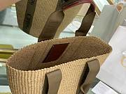 Okify Chloe Woody Large Basket Bag Beige 48x28x28cm - 5