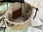 Okify Chloe Woody Small Basket Bag White 17x16x16cm - 3