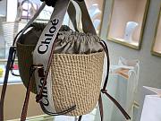 Okify Chloe Woody Small Basket Bag White 17x16x16cm - 6