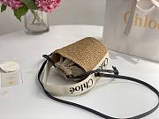 Okify Chloe Woody Small Basket Bag Beige 17x16x16cm - 3