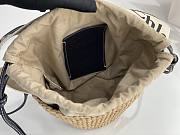 Okify Chloe Woody Small Basket Bag Beige 17x16x16cm - 2
