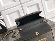 Okify CC 26C Pearl Handle Chain Bag Black Lambskin 15x10.5x5.5cm - 3