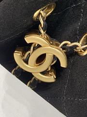 Okify CC 25 Small Hobo Bag In Black Suede 22x20x12.5cm - 4