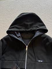 Okify Prada Black Fleece Hooded Jacket Unisex S-XL - 4