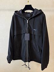 Okify Prada Black Fleece Hooded Jacket Unisex S-XL - 3