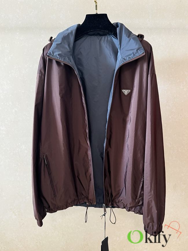 Okify Prada Reversible Zip-up Cotton Jacket Unisex S-XL - 1