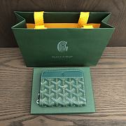 Okify Goyard Green Zipper Small Wallet 11.5x9.5cm - 1