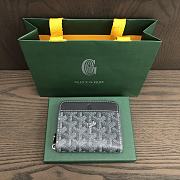 Okify Goyard Gray Zipper Small Wallet 11.5x9.5cm - 1