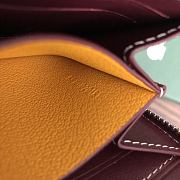 Okify Goyard Red Burgundy Zipper Small Wallet 11.5x9.5cm - 4